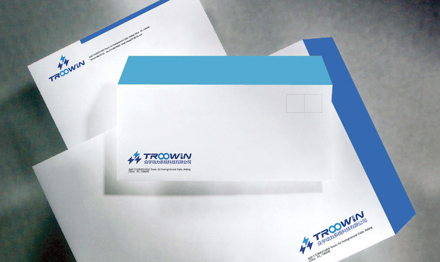 武漢眾宇動力系統科技公司VI企業形象設計之名片設計、信紙設計應用規范